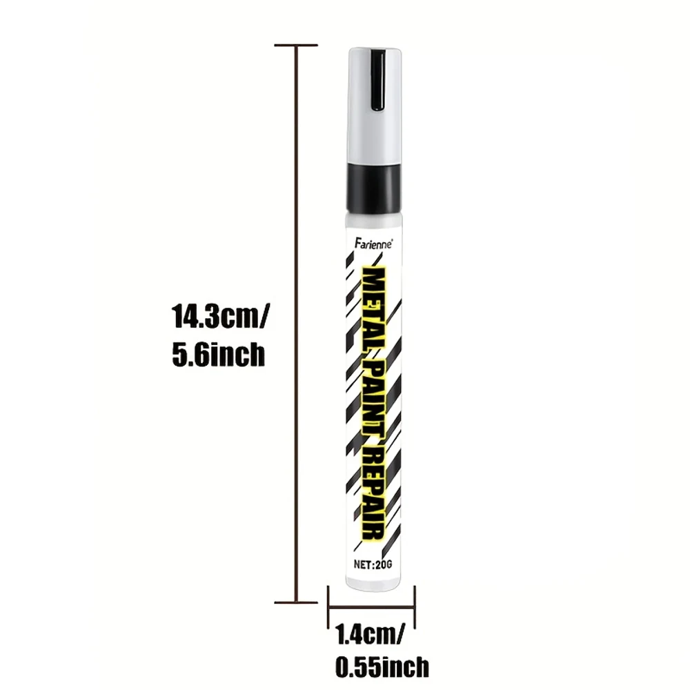 Multi-Purpose Black Metal Touch-Up Paint Pen, Quick-Drying Waterproof Scratch Repair Marker for Faucets, Door Handles, Bags, Lea