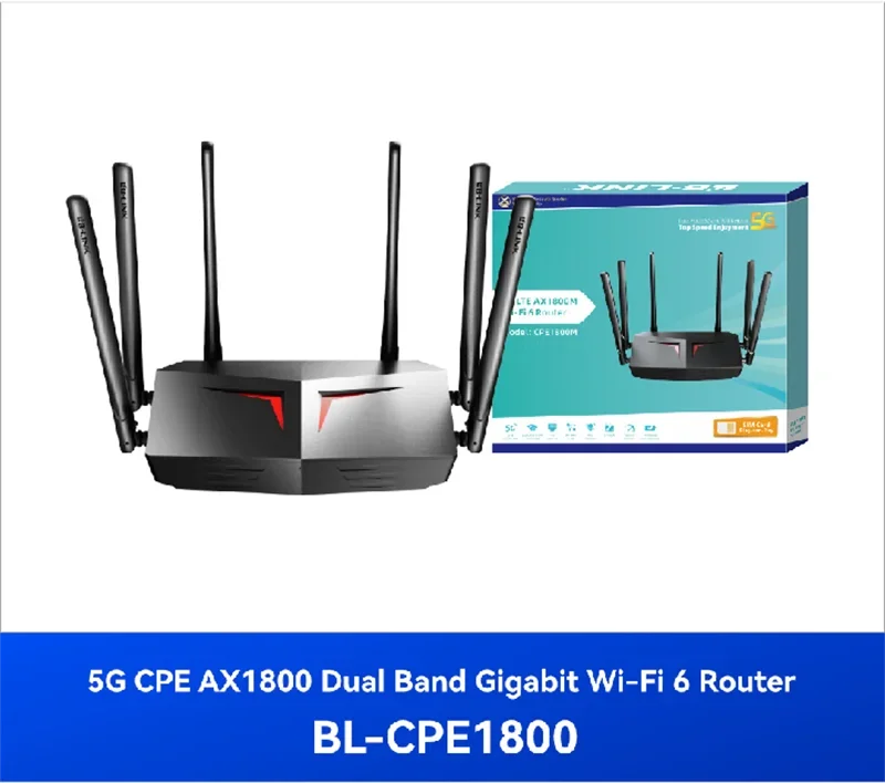 LB-LINK 5G CPE AX1800M 6dBi هوائي مكاسب عالية راوتر لاسلكي بطاقة SIM التوصيل والتشغيل 2.4G 600M + 5G 1200M BL-CPE1800M 5G راوتر #2