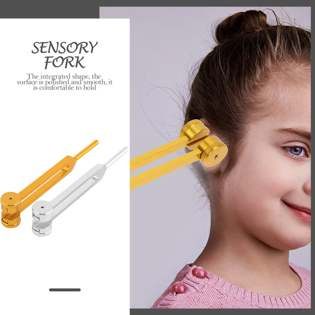 

2Pcs Aluminum Alloy Ear Tuning Forks for Sound Therapy Nerve Sensory Stimulation Ear Canal Cleaning Clinical Medical Use