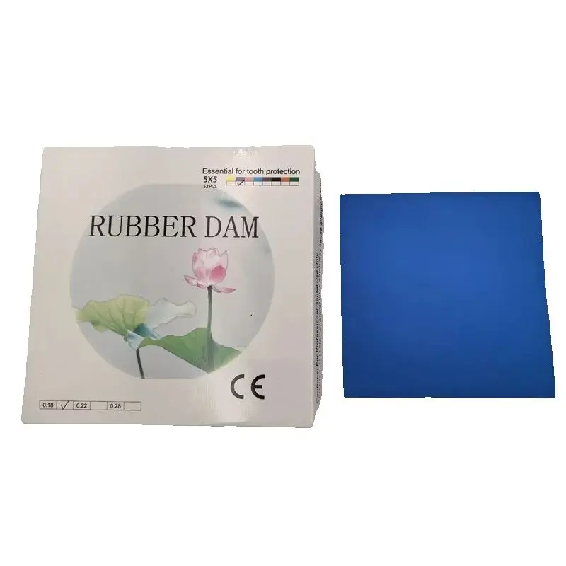 1 Box High Quality Pure Latex Rubber Dam Dental Dam Anti-allergy Dental Rubber Dam 5*5 inch 6*6 Dental material