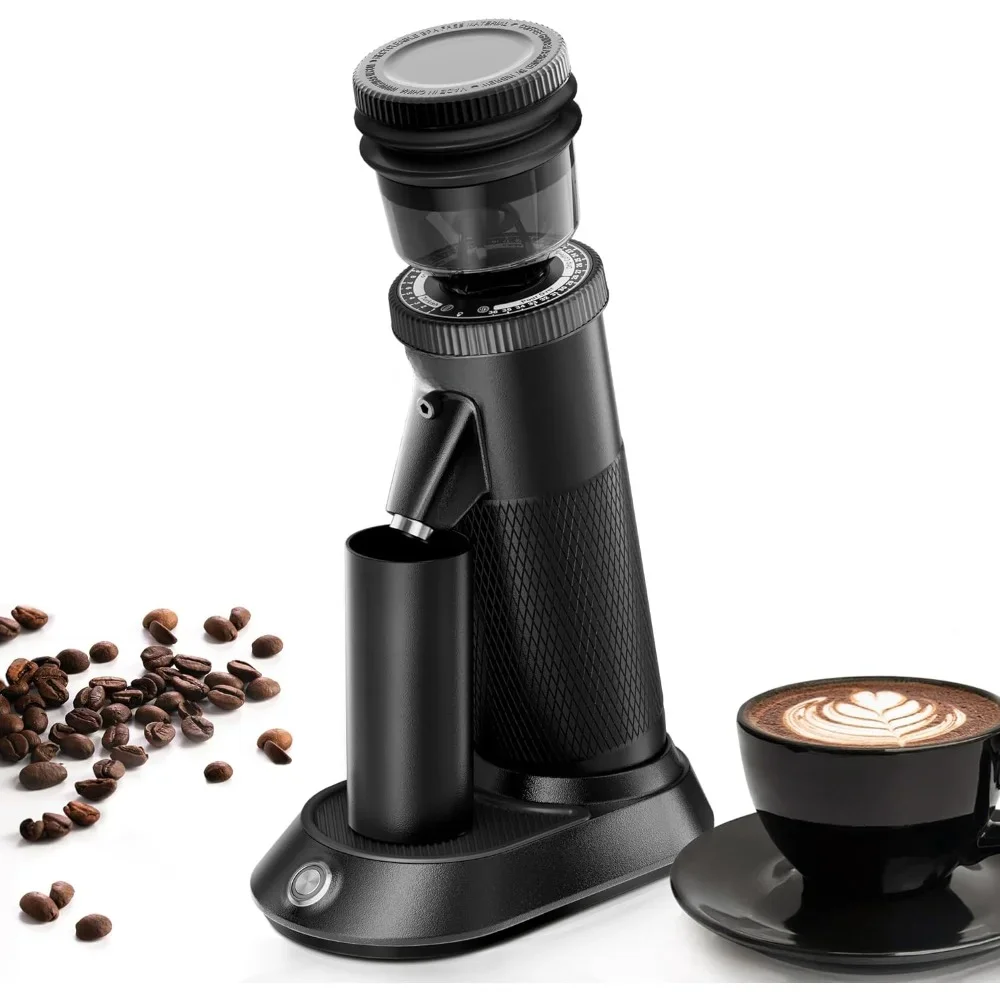 

Coffee Grinder, Cone Grinder, Espresso Grinder, Aluminium Housing, 36 Adjustable Grinding Settings, Coffee Bean Grinder