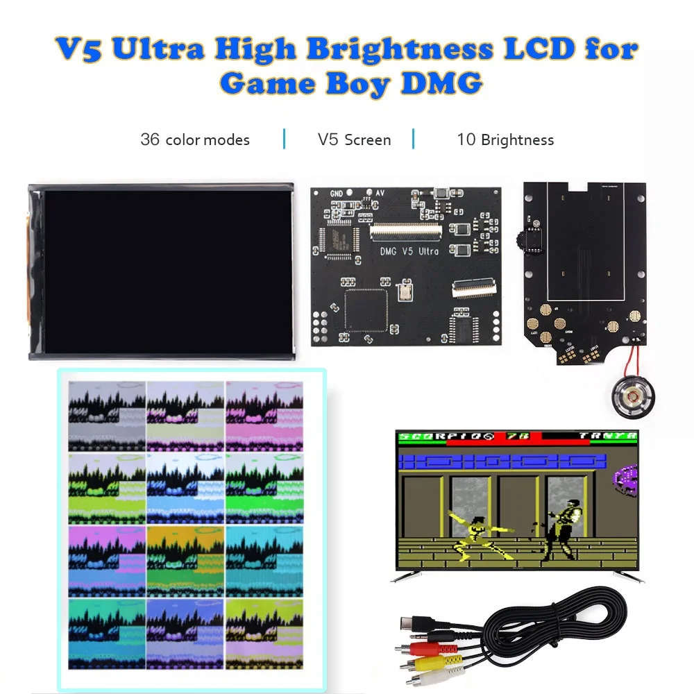 hispeedido-tv-version-v5-gb-dmg-screen-mod-kits-osd-menu-rips-36-color-lcd-screen-kit-for-game-boy-gbo-dmg-play-on-tv