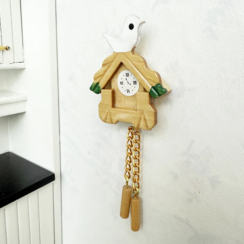 Reloj Decorativo con Forma de Pájaro para Casa de Muñecas, Mueble en Miniatura 1:12, Modelo para Casa de Muñecas
