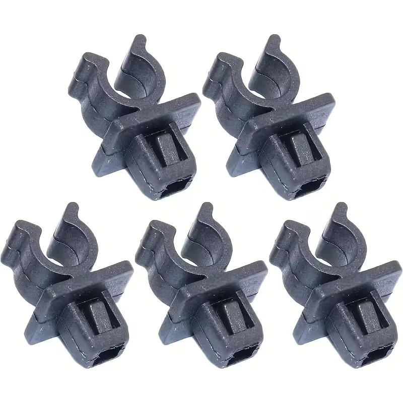 5pcs Universal Car Hood Support Rod Clips 10mm Black Plastic Retainer Clips Auto Maintenance Fastener Parts Car Accessories