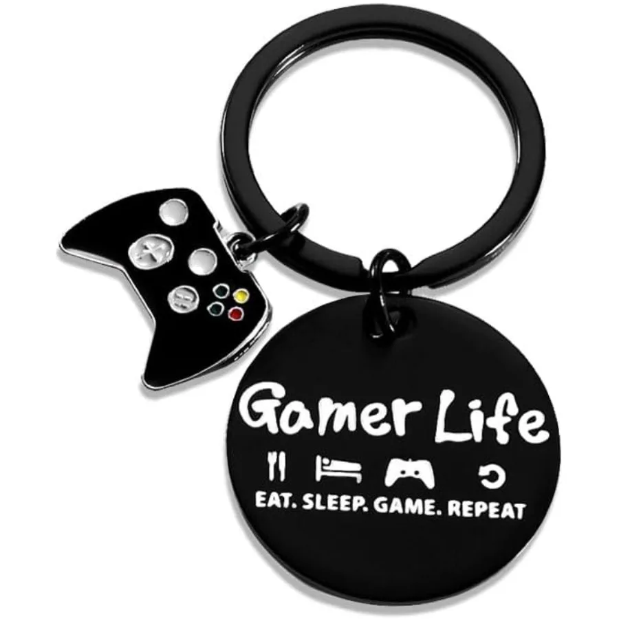 

Gaming Gifts Video Game Player Keychain for Game Lover Man Woman Boyfriend Husband Birthday Christmas