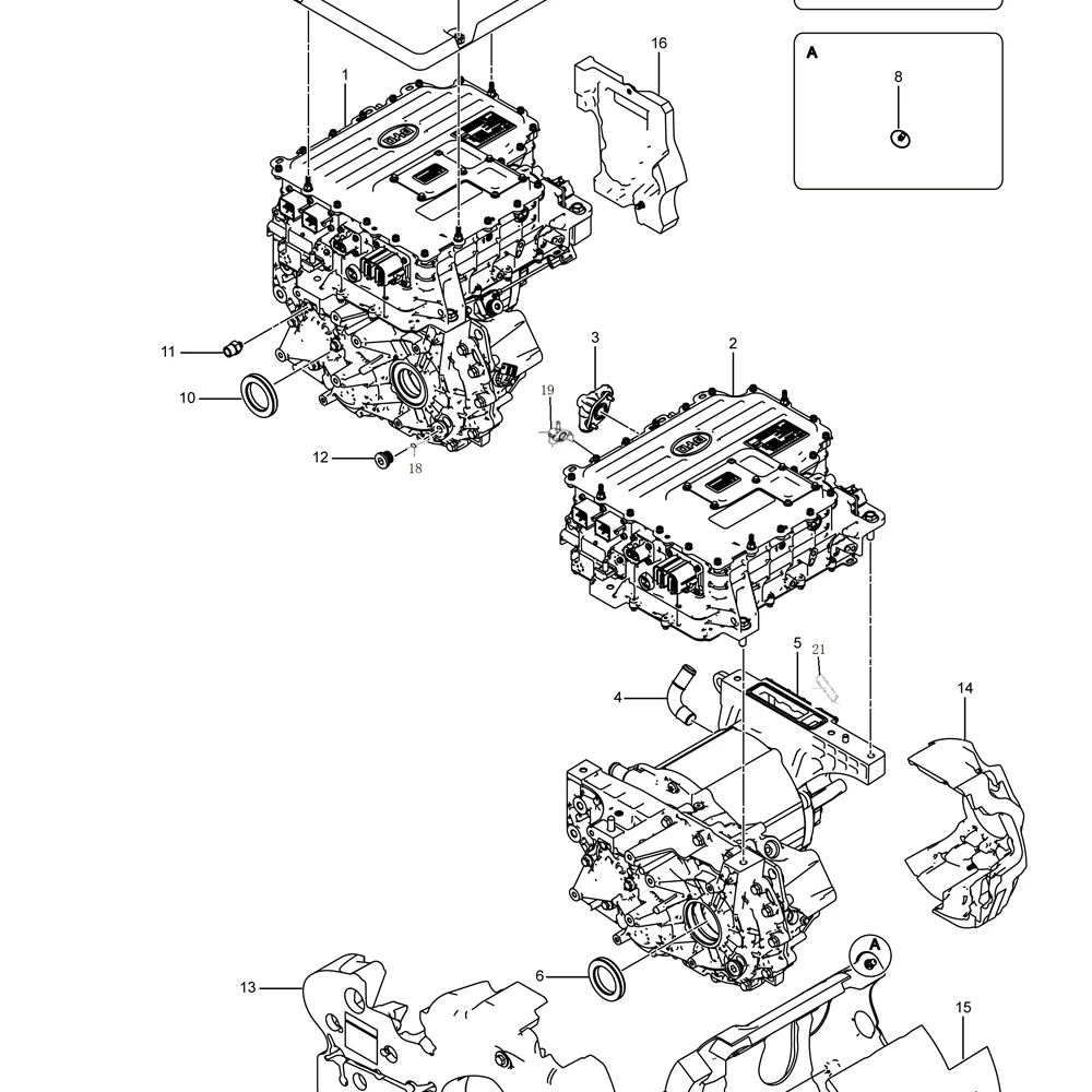 Per Byd Dolphin 2022-2025 Em2e-02001 Front Drive Electric Powertrain accessori per Auto originali Para Auto Tools