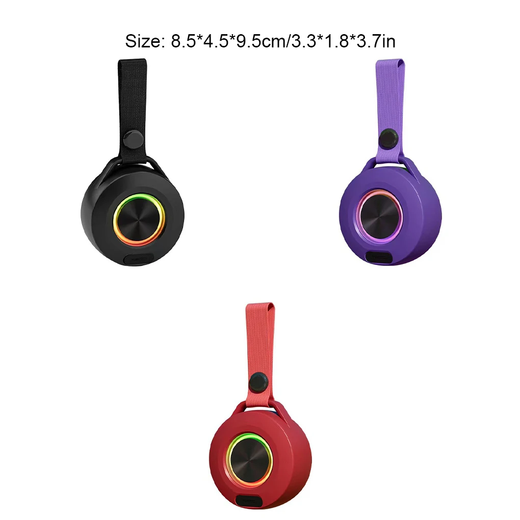 Wireless RGB Speaker Mini Waterproof Removable Strap Hanging Loudspeaker image 6