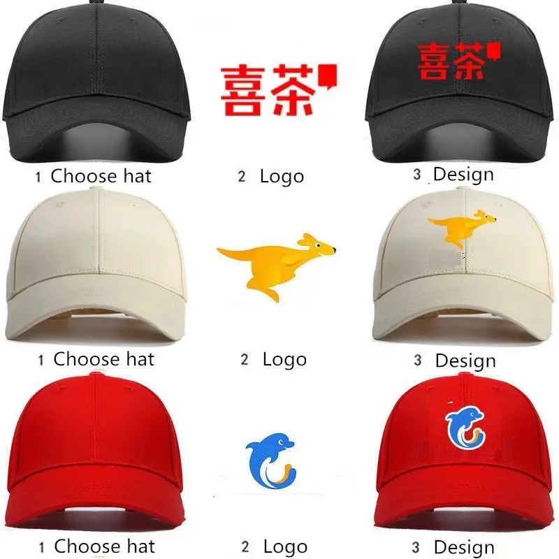 Curved brim sports cap Adult casual cotton baseball caps Custom hat Logo embroidery snapback hats Men women Personalised gorros