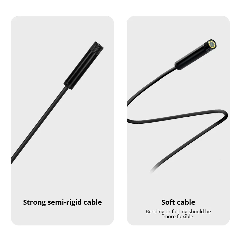 KERUI WiFi Mini Endoskopi Kamera Konektor USB Mikro untuk IOS Android PC Kamera Inspeksi Lembut Borescope IP68 Tahan Air