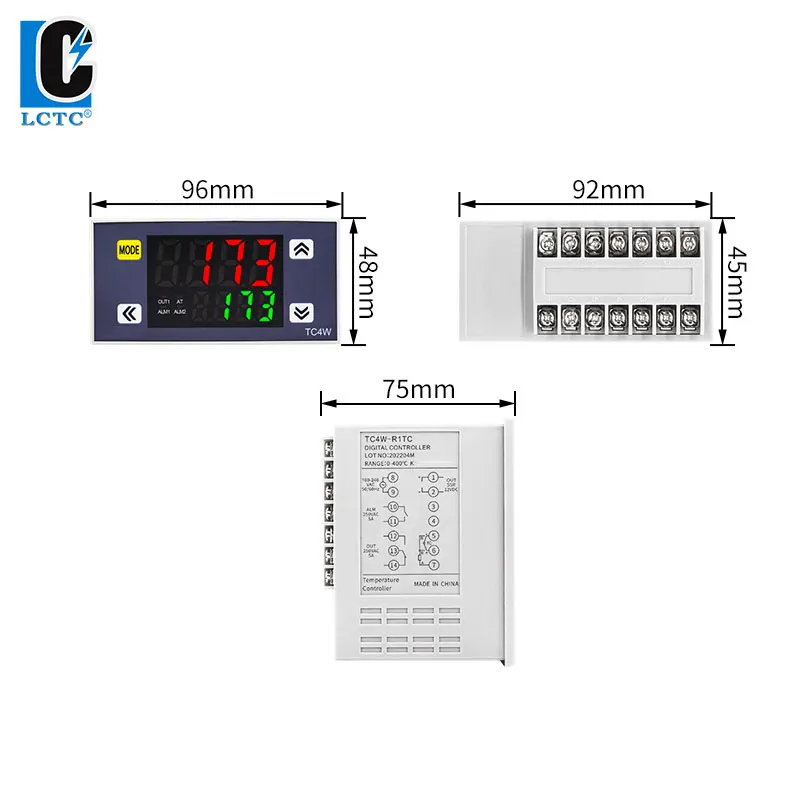 TC4W 96*48  Multiple Input SSR+RELAY/4-20mAOutput Digital Display Intelligent PID Temperature Controller Instrument