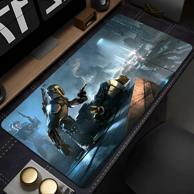 Mauspad, Mauspad, Star Wars The Mandalorian, Computer-Tastatur-Pad, Mauspad, Gamer, weicher Büroteppich, Tischmatte, Desktop-Matte