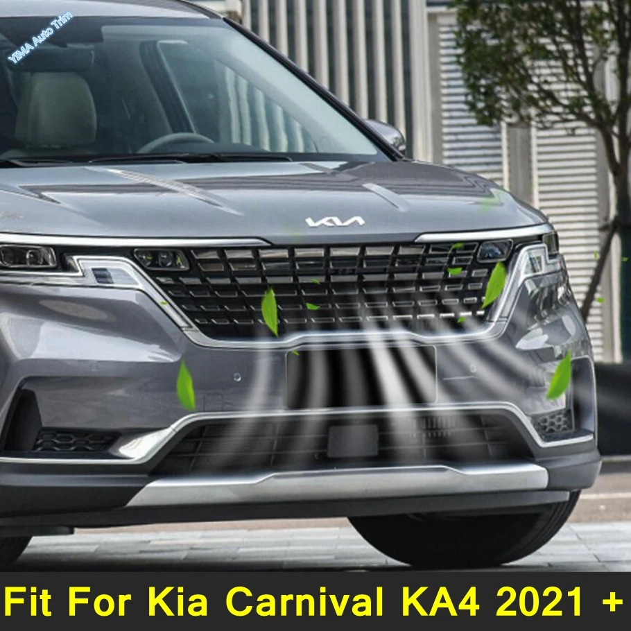 

Front Grille Prevent Net Molding Insect Mesh Protect Fit For Kia Carnival KA4 2021- 2024 Plastic+Metal Auto Exterior Accessories