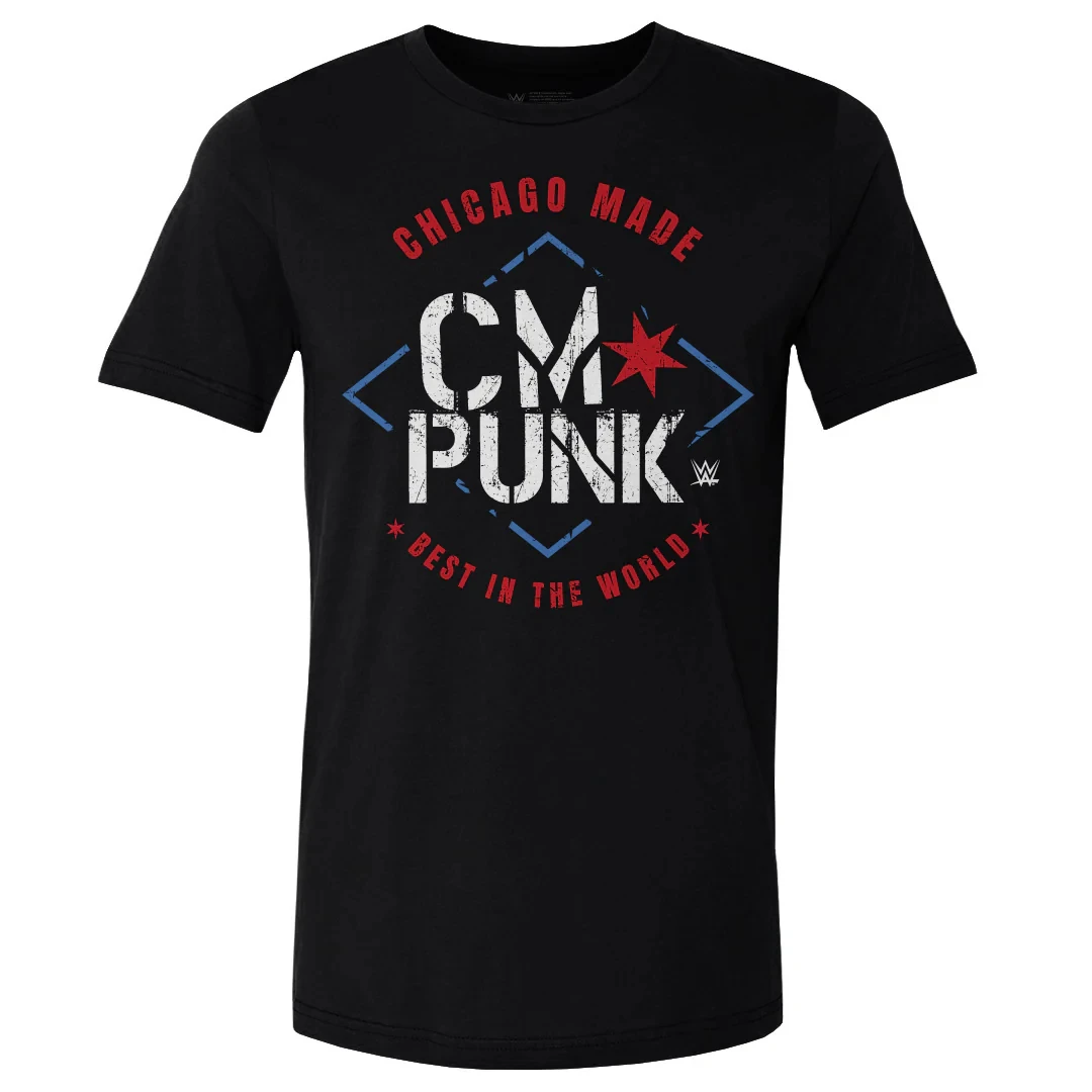 

2024 Summer Men's 3D Printed Wrestler CM Punk T-shirt Children's Street Sports Top Large Size Top Sports Large Size Top