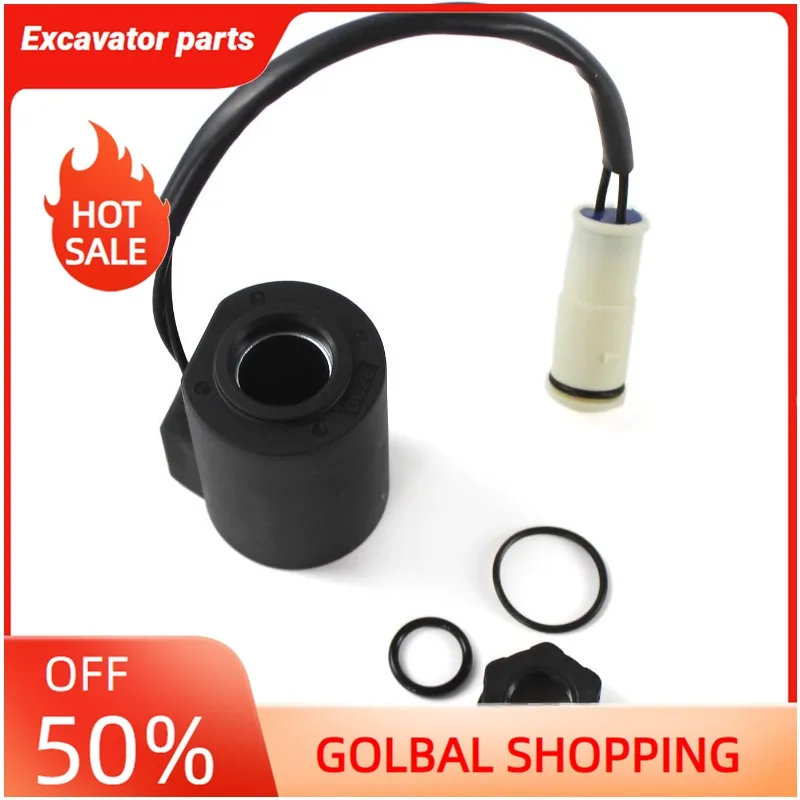 

14527267 14526664 VOE14526664 VOE14527267 Катушка электромагнитного клапана 24 В Запасные части для Volvo EC135B EC140BLC EC160 EC160B EC180