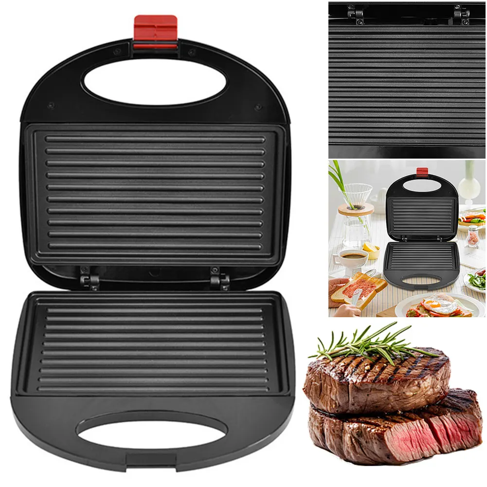 750W Nonstick Electric Waffle Maker with Indicator Lights Sandwich Maker with Cool Touch Handle Breakfast Maker for Grill Indoor