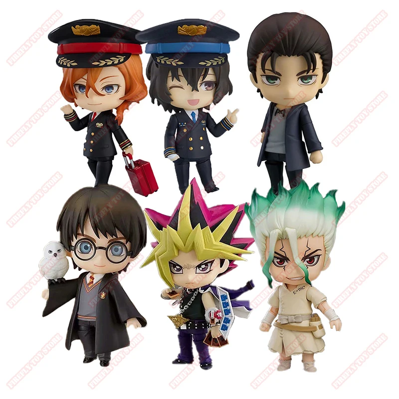 Anime bonito menino animação jogo brinquedos periféricos anime ação modelo móvel dazai yugi nendoroid figuras ornamento coleção