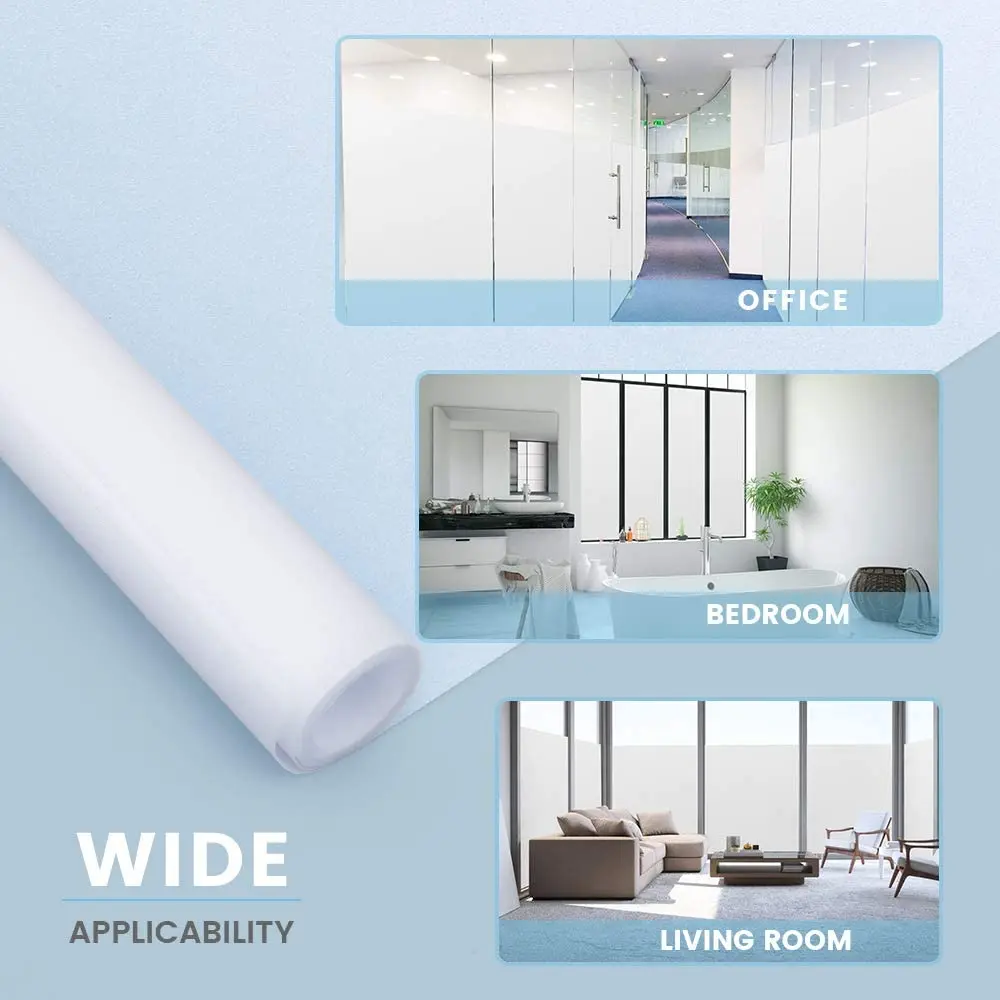 Total Blackout Window Self Adhesive Film White Mirror Opaque Privacy Protective Glass Sticker for Bathroom Kitchen Vinyl 2 Meter