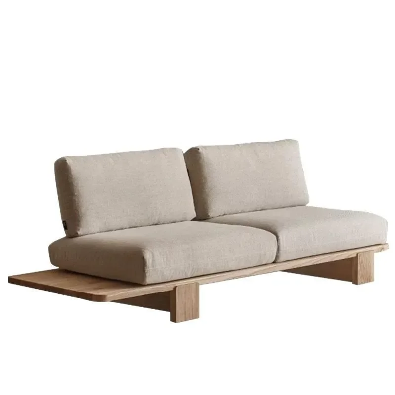 

Japanese-style new single double triple sofa commercial villa solid wood furniture