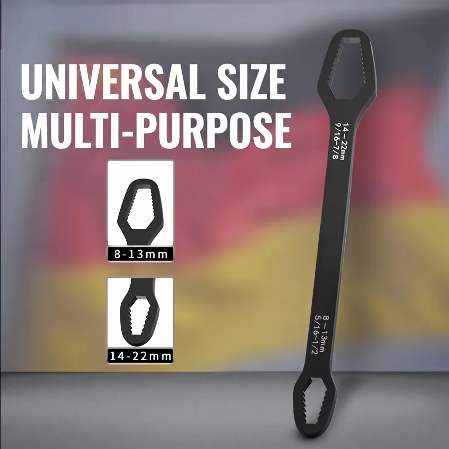 Clé à anneau multifonctionnelle à double tête auto-serrante de 8 à 22 mm, outil de réparation universel réglable