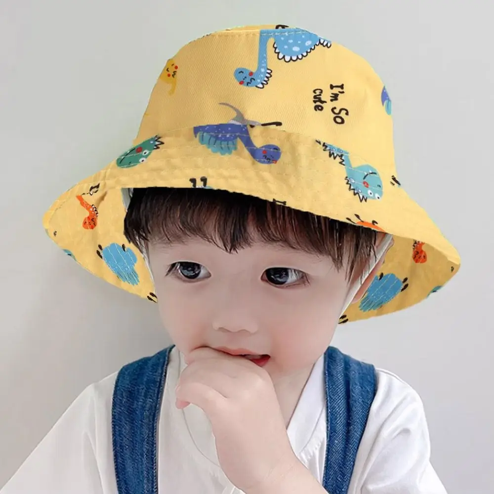 Summer Baby Hat Boy Girl Cotton UV Protection Sun Cap Children Panama Beach Kids Bucket Hat Cute Cartoon Infant Caps