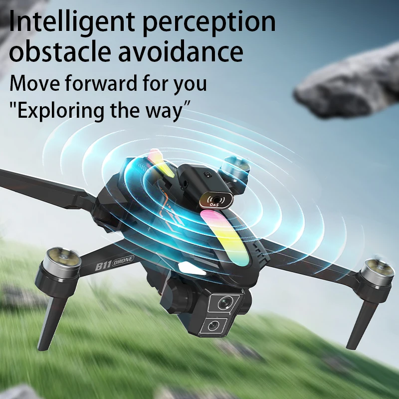 2026 B11 Pro WiFi FPV Drone - Dual 4K/1080P Camera, Wide-Angle HD, Altitude Hold, Foldable Quadcopter RC Helicopter Toy - view 7