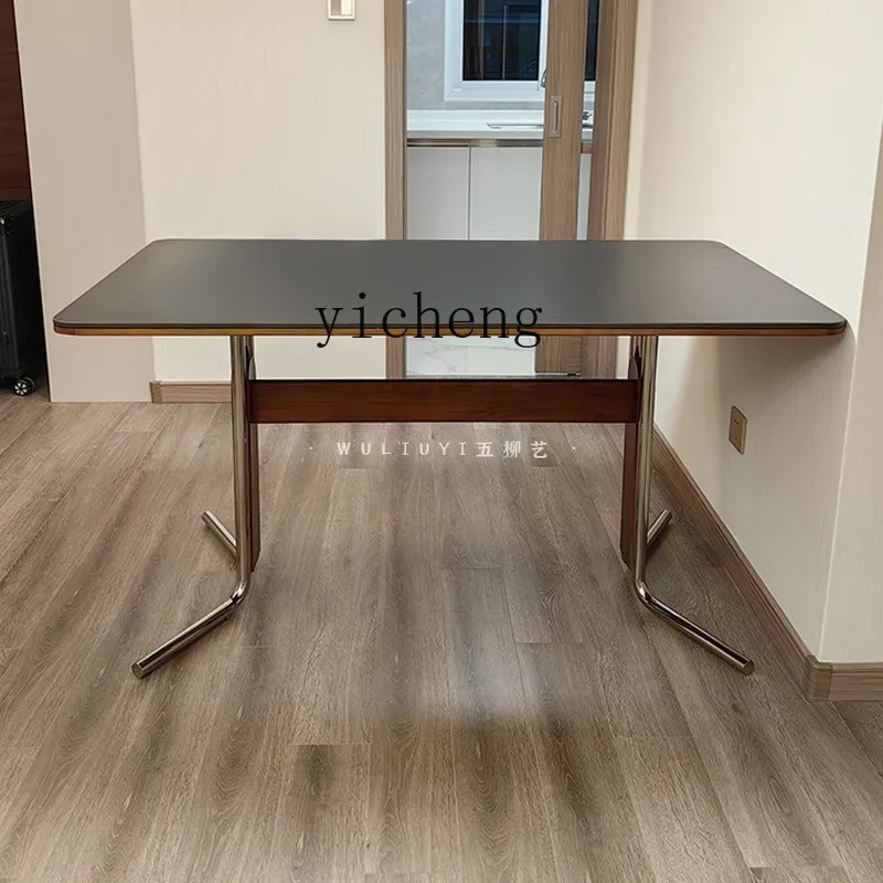 

XL Vintage Home Rectangular Dining Table Office Desk Stainless Steel Computer Desk