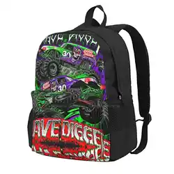 Monster Jam Grave Digger Monster Truck Art Fans Classic Hot Sale Schoolbag Backpack Fashion Bags Monster Jam Grave Digger