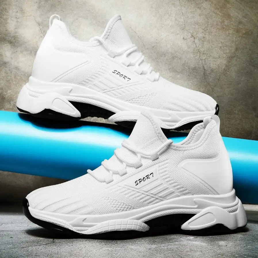 

Мужские кроссовки-мокасины Mesh Lift с увеличением роста на 8 см, комфортные, дышащие, повседневные, с интегрированной стелькой