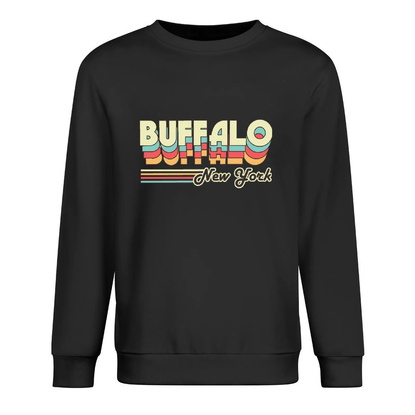

Buf.falo Town Retro Pullover fashion men men's coat men wear autumn new products oversize sweatshirt