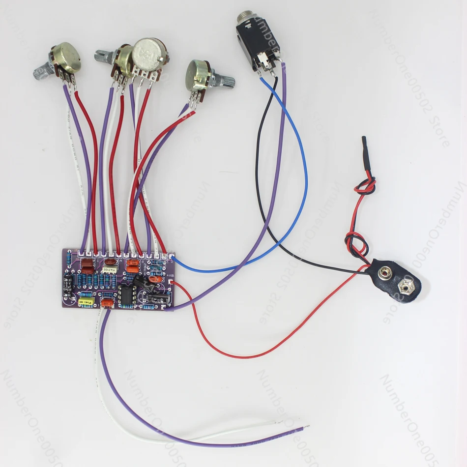 

DIY бас Встроенная активная схема, 3-секционная печатная плата EQ для передней сцены, подходит для крыла, стандартного джазового баса