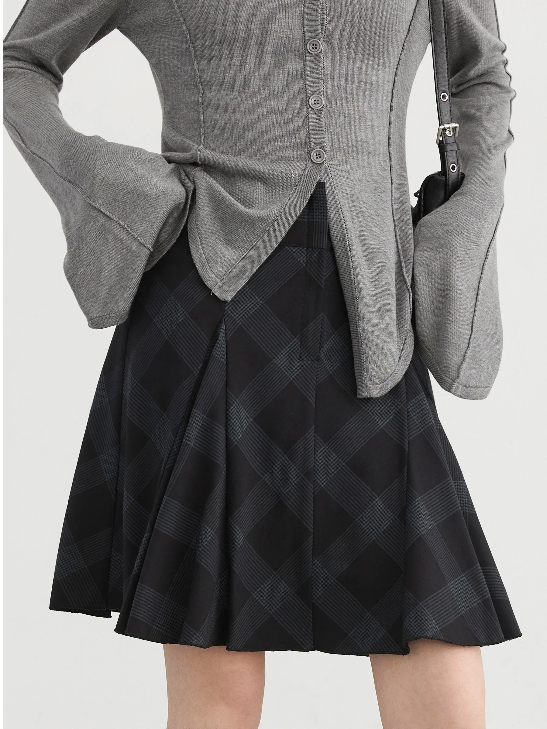 CHIC VEN Women\'s Skirts British College Style Loose Pleated Plaid Skirt A-line Short Female Skirt for Woman Spring Autumn 2024