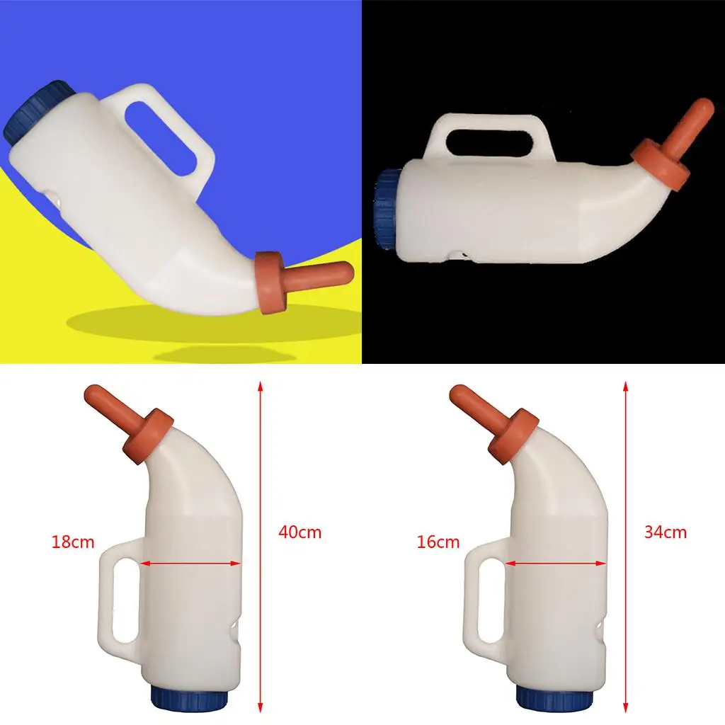 2L/4L Calf Milk Bottle Hand Rearing Poddy Teat Weaning Feeder Milking Farm