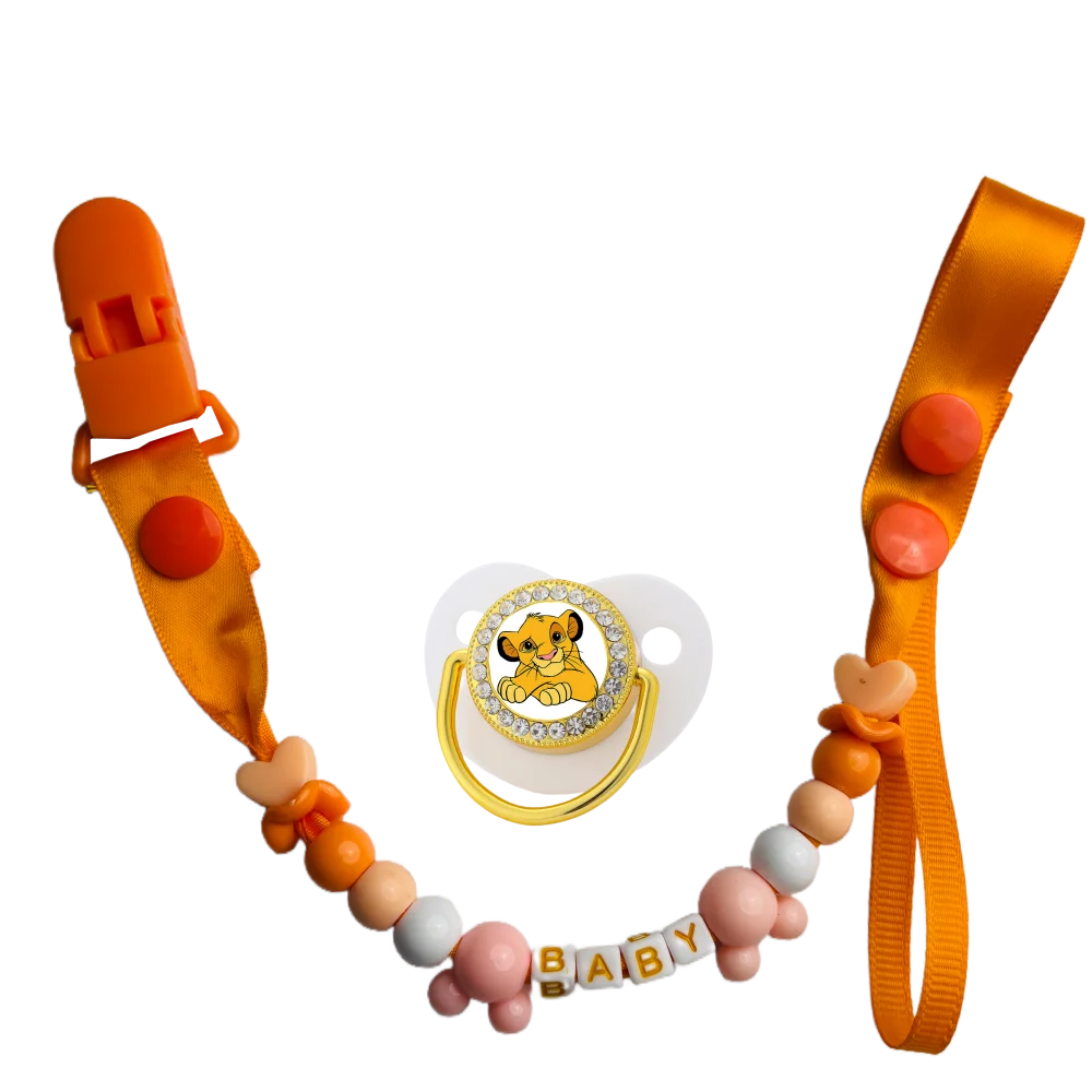 

Мягкая детская соска-пустышка с милым мультяшным рисунком и стразами, необходимая для новорожденных от 0 до 12 месяцев.