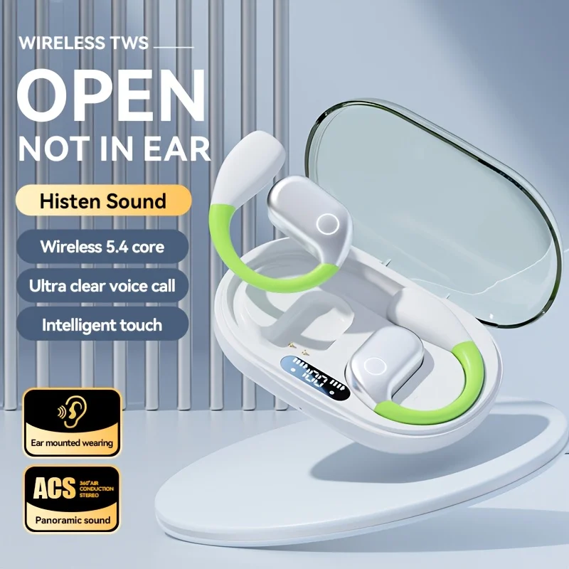 

TWS Wireless Headset，Support 144 Language Translation、Two-Way Instant Voice Translation、Call、Long Battery Life、USB Charging -