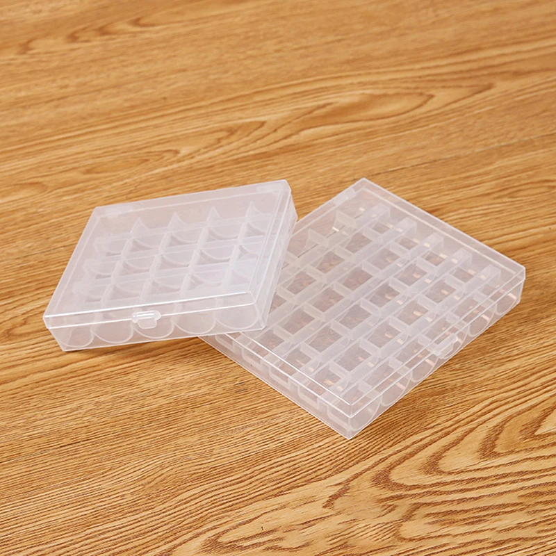 Boîte de rangement pour Végétde machine à coudre, 36 fentes, étui à bobine, boîte de rangement pour Végétde fil, plastique transparent, boîte de support transparente