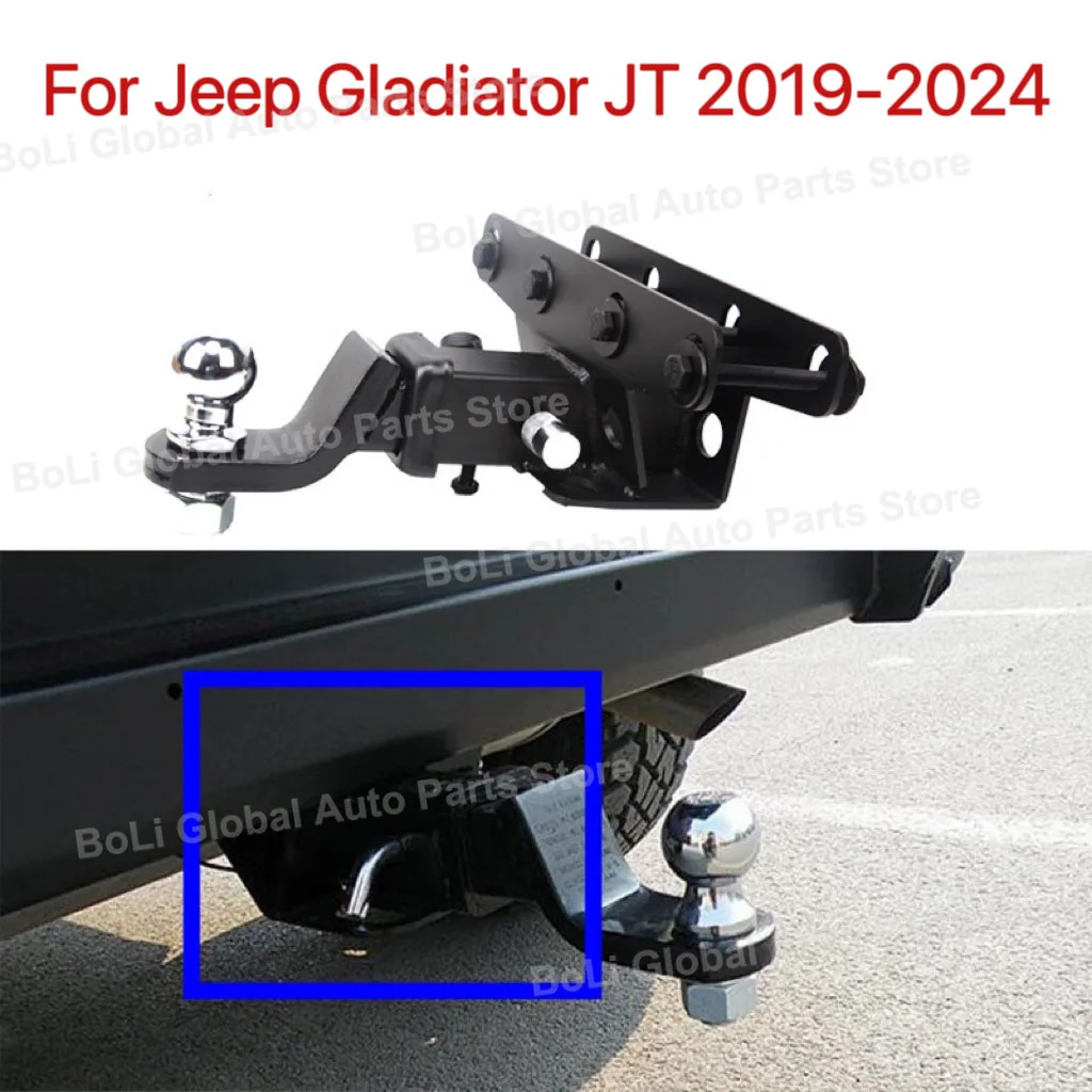 

Прицепная сцепка, 2-Дюймовая буксирная сцепка, приемник для Jeep Gladiator JT 2019 2020 2021 2022 2023 2024