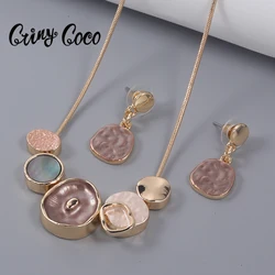 Cring Coco Enamel Necklaces Trend Women's Neck Chain Choker New in Jewelry Pendant Necklace Birthday Gift for Women Luxury 2023