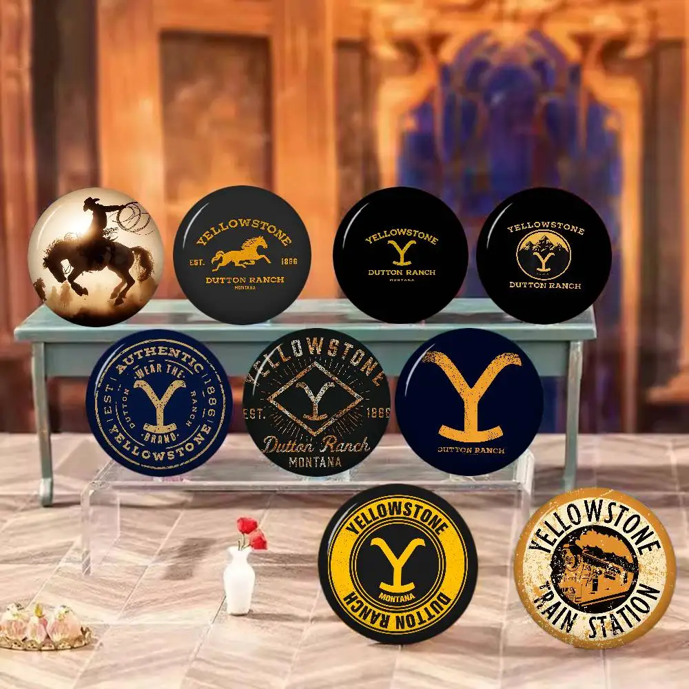 Popular Y-Yellowstone D-Dutton R-Ranch Anime Button Pin Handmade Brooch for Clothes Cartoon Badge Backpack Decoration Jewelry