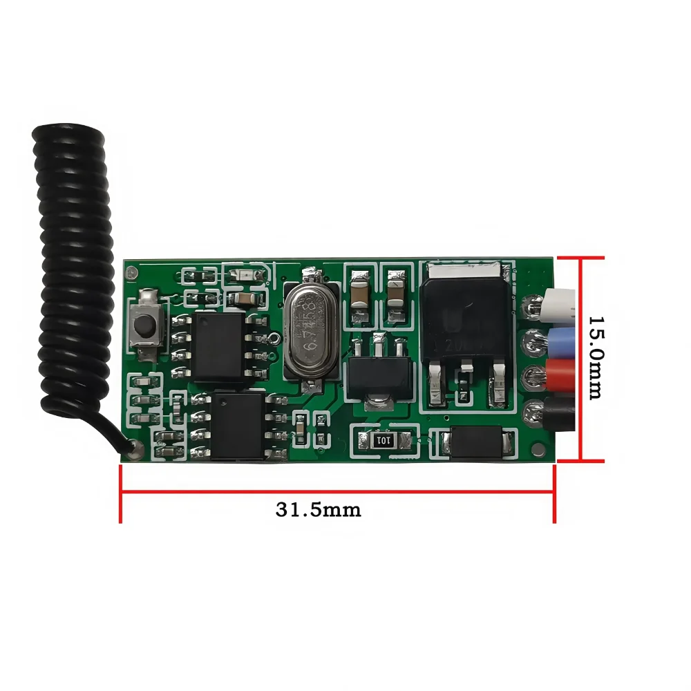 433Mhz 1CH RF Relay Receiver DC 3.6V-12V Wireless Remote Control Micro Receiver Mini Module Controller Switch Power Transmitter