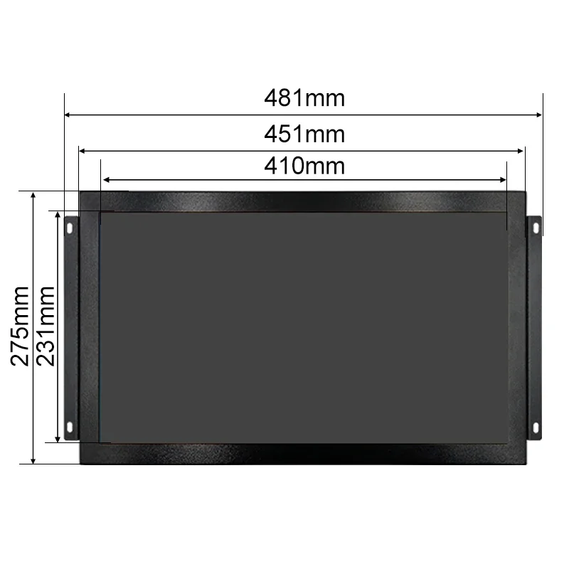 18.5 inch 1366*768 HD-MI VGA AV BNC Resistive touch screen Metal Case TFT Open Frame Embedded OEM ODM industrial LCD