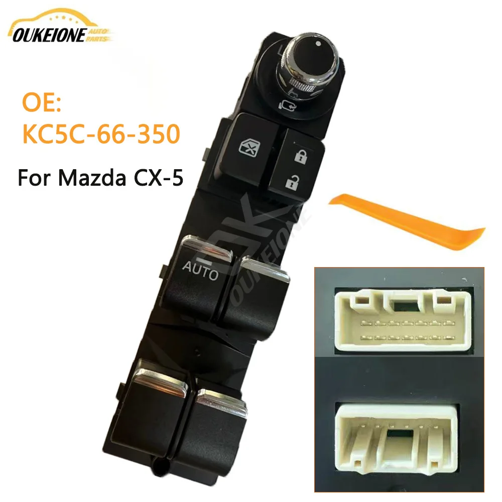 

KC5C-66-350 Front Left Driver Side Electric Master Window Control Switch Glass Regulator Button for Mazda CX-5 Car Accessories