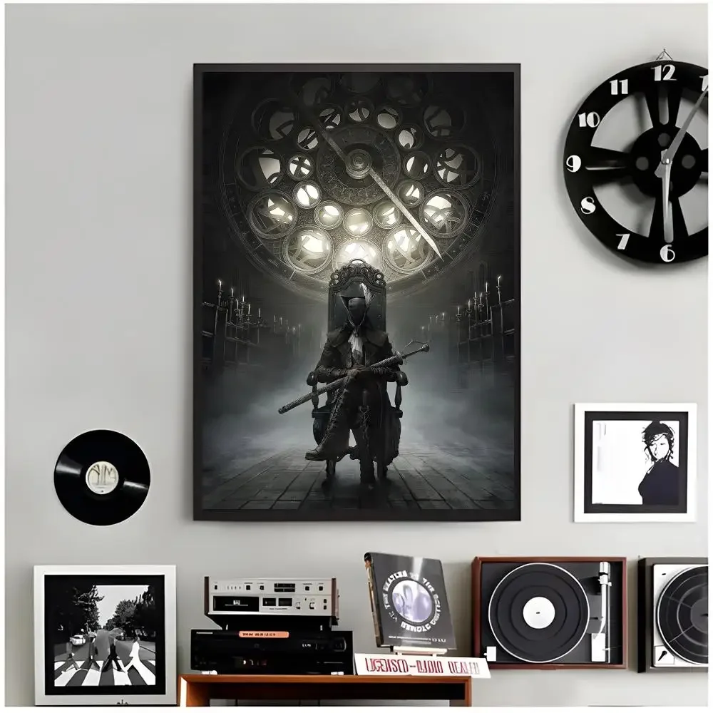 game soulsborne B‑Bloodborne Poster Modern Wall Art Home Decor Living Room Decorative Print Unframed