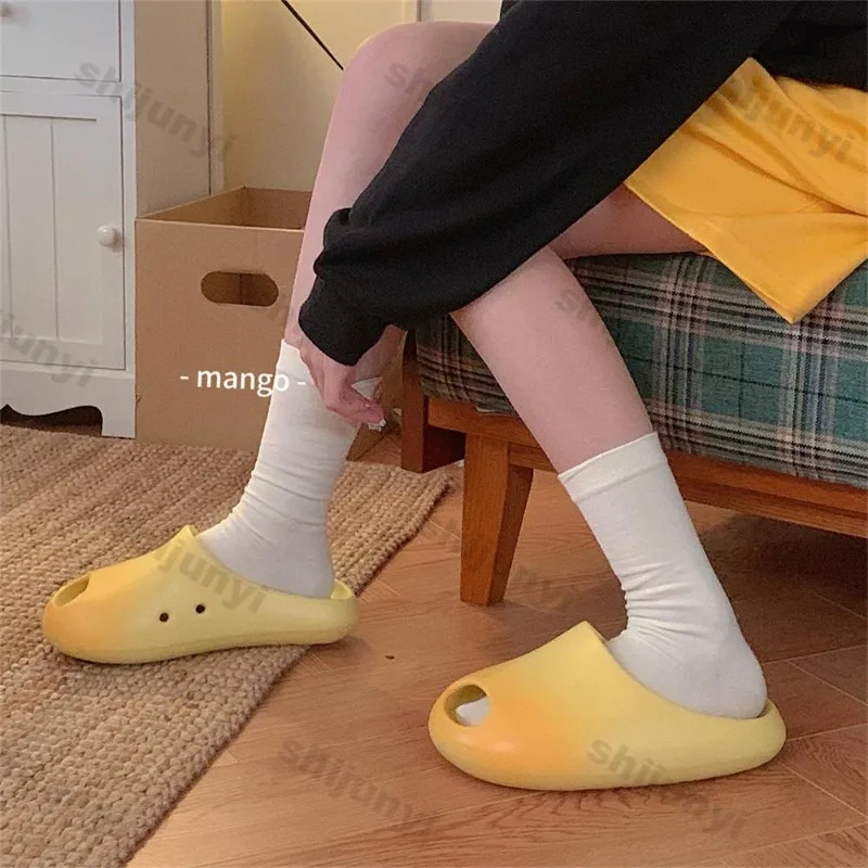 Zapatillas de plataforma interior de Mango bonitas a la moda para mujer, sandalias de playa cómodas antideslizantes con suela gruesa de verano para mujer