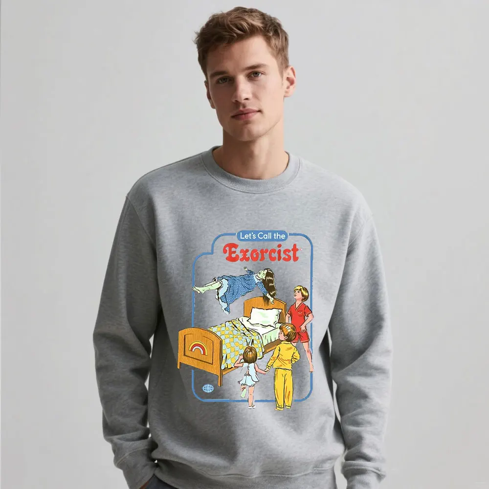 

Halloween Funny Let'S Call The Exorcist Mens Hoodies Casual Fleece Sweatshirt Crewneck Sleeve Hoody Pullover Sweatshirts Women