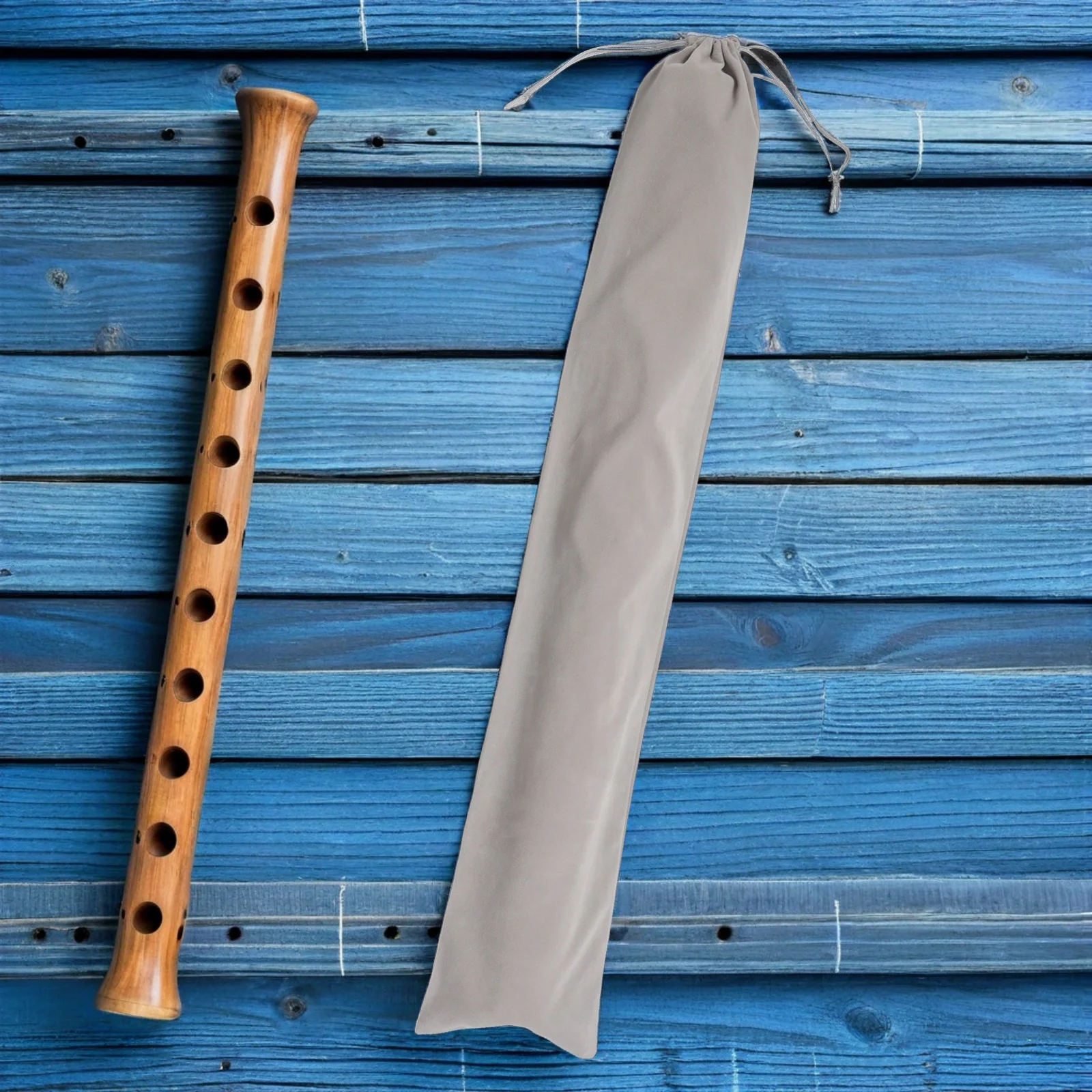 

Dustproof 75x14cm Drawstring Bag for Flute Clarinet Recorder Harmonica Electronic Wind Instrument Storage Organizer