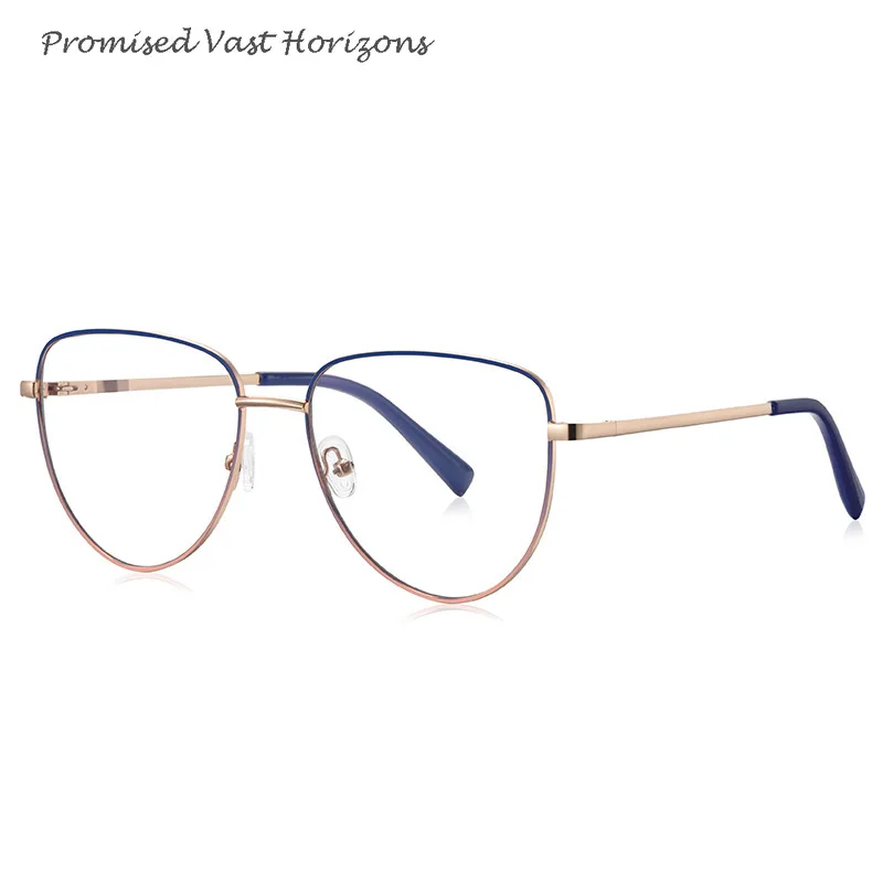 Vernice al forno in metallo Viola Progressivo Colore vivido Occhiali anti luce blu Montatura Occhiali ottici europei americani di vendita calda