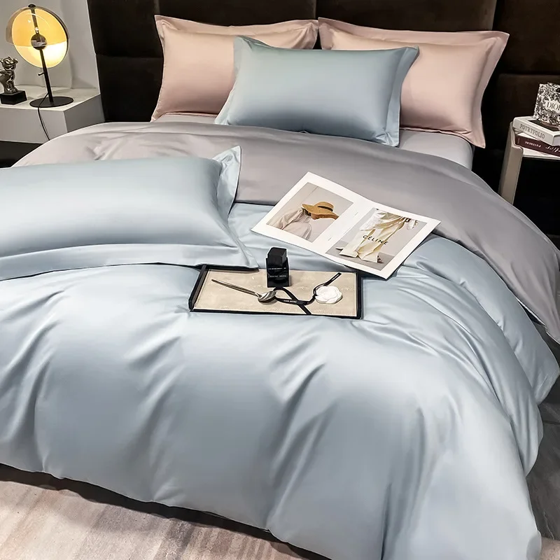 

Luxury Bedding Set 100% Egyptian Cotton 400TC Duvet Cover Set Single Queen King Bed Cover Quilt Cover with Pillowcase 4PCS/set