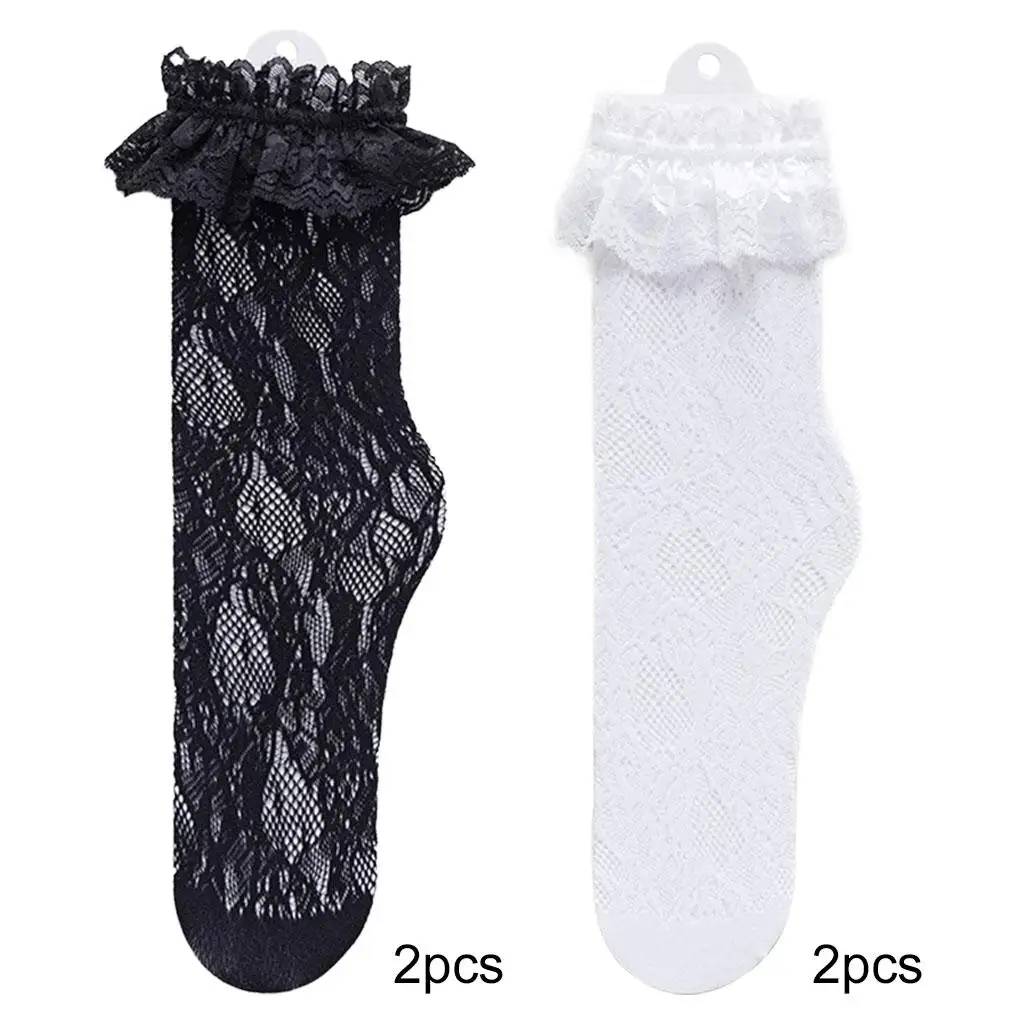 1 زوج الدانتيل الكاحل الجوارب لينة مرنة تمتد شير لطيف تقليم النساء فتاة الأميرة #2