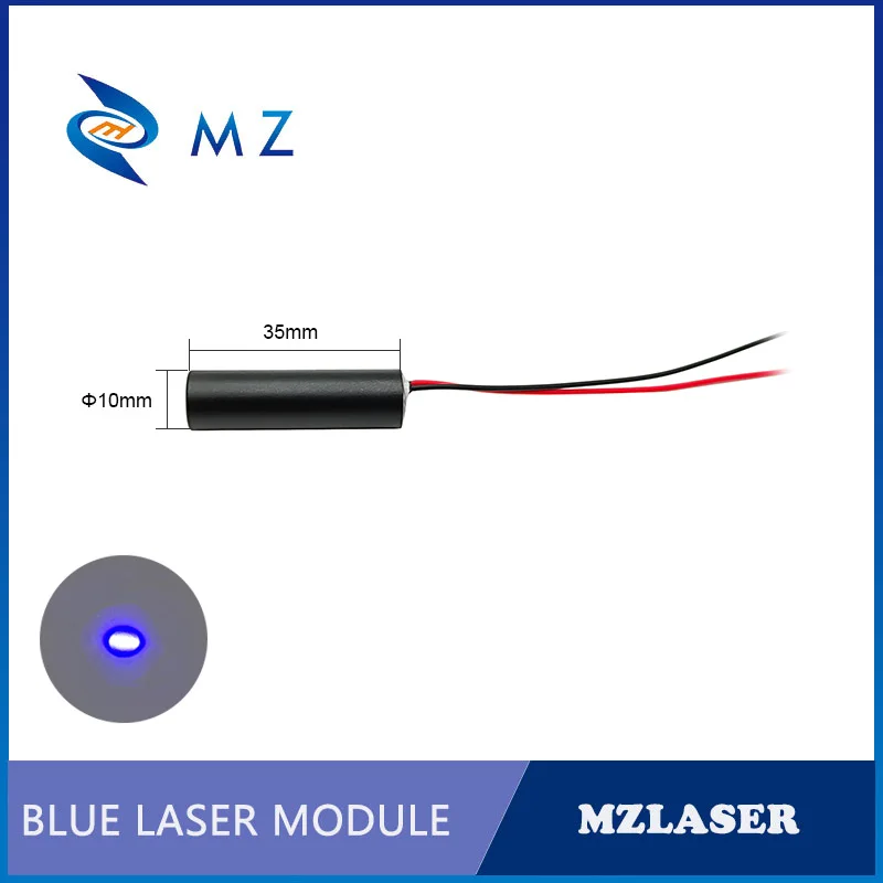 Blue Dot Laser Diode Module Hot Selling Compact Mini D10mm 450nm 10mw 3V Glass Lens Industrial Grade Spot Laser