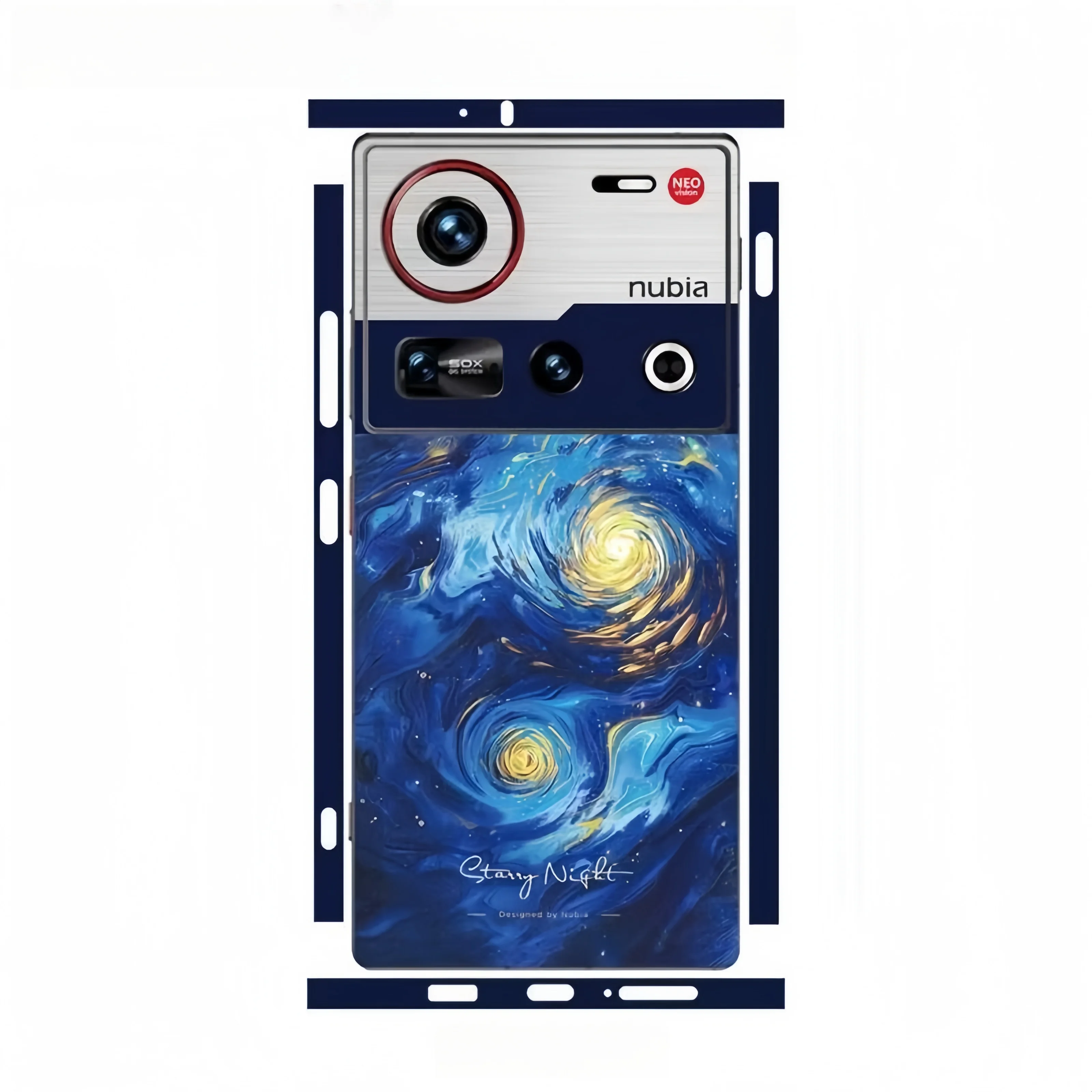 Colorful Sticker for Nubia Z70 Ultra Z50 Ultra 5G Back Screen Protector Hing Side Skin Protective Film Z60 ultra